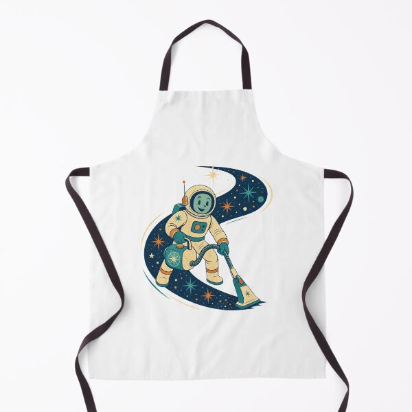 Item preview, Astronaut Vacuuming Stars Retro Space Cleaner Illustration designed and sold by AMICO77.