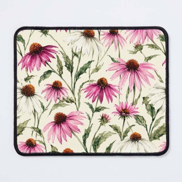 Item preview, Echinacea Coneflower Prairie Watercolor Seamless Pattern designed and sold by Inkworksbyshery.