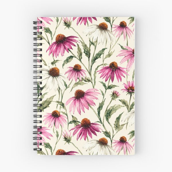Item preview, Echinacea Coneflower Prairie Watercolor Seamless Pattern designed and sold by Inkworksbyshery.