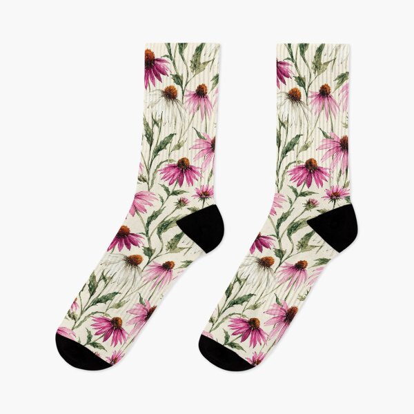 Item preview, Echinacea Coneflower Prairie Watercolor Seamless Pattern designed and sold by Inkworksbyshery.