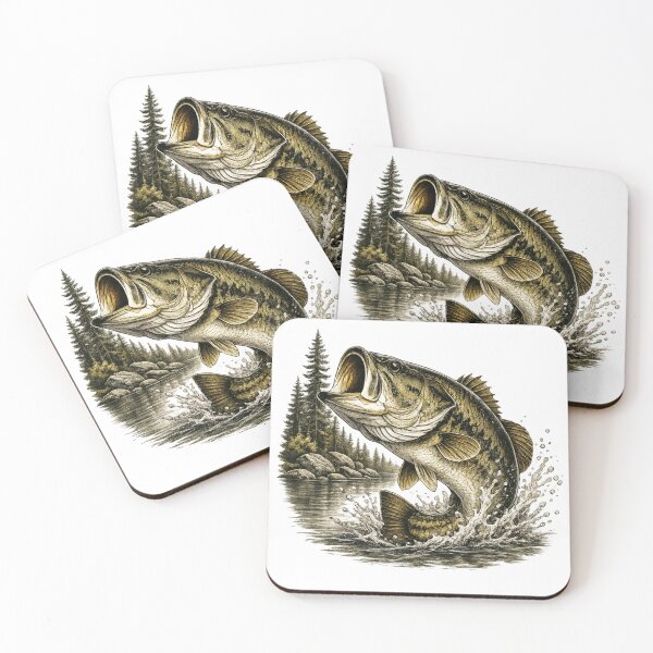 Item preview, Vintage Largemouth Bass – Premium Freshwater Fishing Illustration designed and sold by Northbound Trail.
