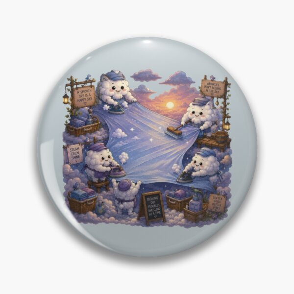 Item preview, Ironing Out Troubles Cute Clouds Ironing the Sky Art designed and sold by Miheerala.