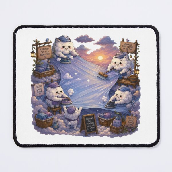 Item preview, Ironing Out Troubles Cute Clouds Ironing the Sky Art designed and sold by Miheerala.