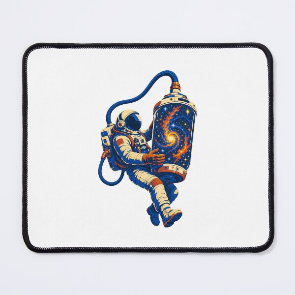 Item preview, Astronaut Vacuuming Stars Retro Space Cleaner Illustration designed and sold by AMICO77.