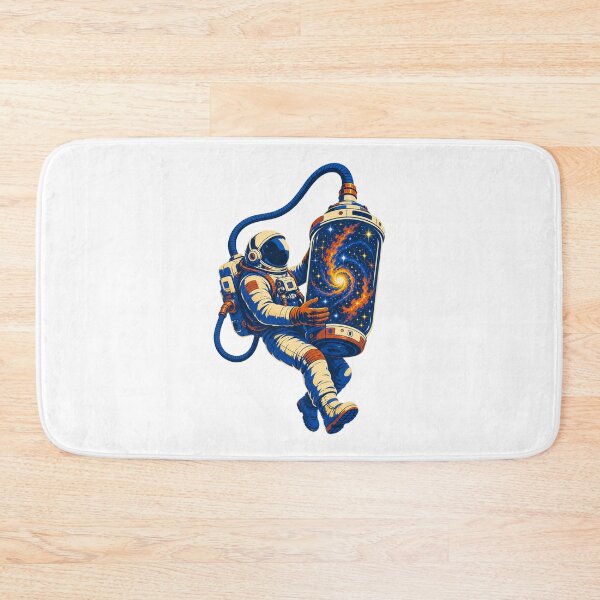 Item preview, Astronaut Vacuuming Stars Retro Space Cleaner Illustration designed and sold by AMICO77.