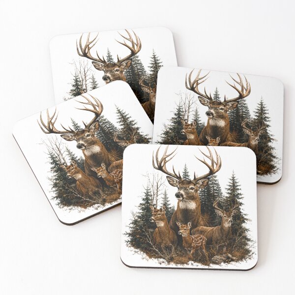 Item preview, Retro Deer Buck Forest Wildlife Vintage Art designed and sold by VGAfanatic.