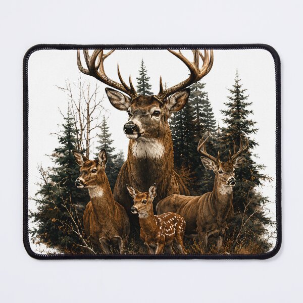 Item preview, Retro Deer Buck Forest Wildlife Vintage Art designed and sold by VGAfanatic.