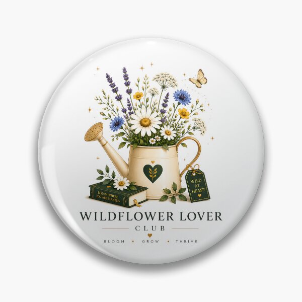 Item preview, Wildflower Lover Club | Cottage Garden Flowers | Botanical Gardening Gift | Nature Lover T-Shirt & Sticker designed and sold by Digital Culture Studio.