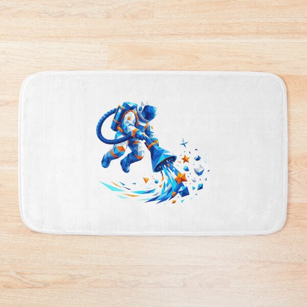 Item preview, Astronaut Vacuuming Stars Retro Space Cleaner Illustration designed and sold by AMICO77.