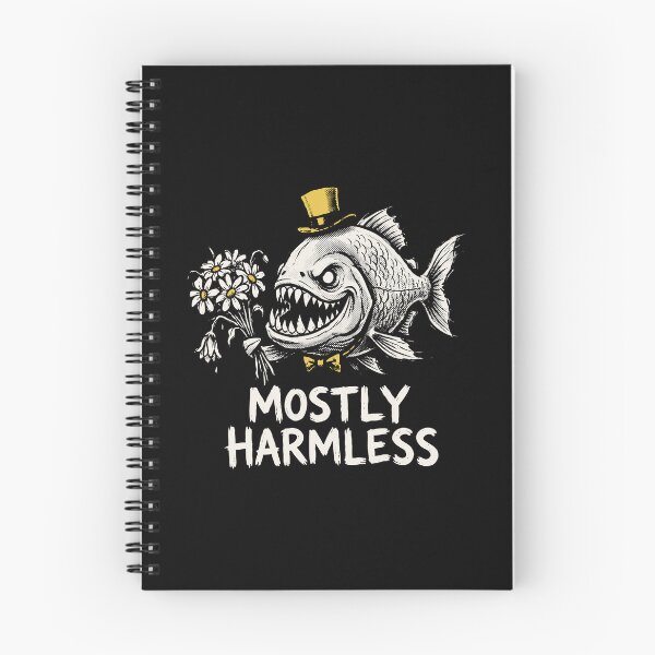 Item preview, Mostly Harmless Piranha Top Hat Grunge Dark Humor Art designed and sold by cabana.space.