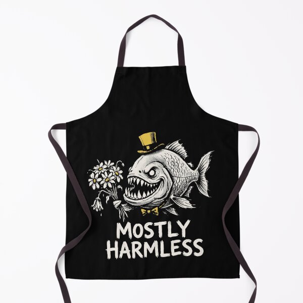 Item preview, Mostly Harmless Piranha Top Hat Grunge Dark Humor Art designed and sold by cabana.space.