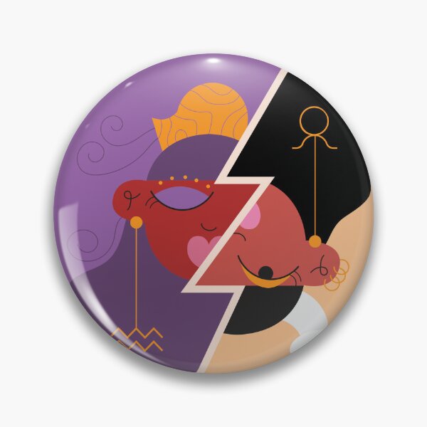 Item preview, Aquarius Split Face Zodiac Art – Astrology Star Sign Illustration designed and sold by BuckaBaby.