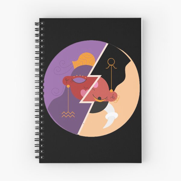 Item preview, Aquarius Split Face Zodiac Art – Astrology Star Sign Illustration designed and sold by BuckaBaby.