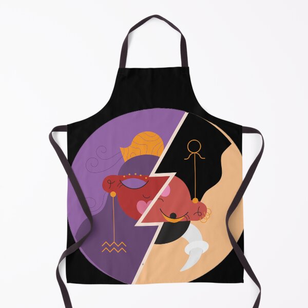 Item preview, Aquarius Split Face Zodiac Art – Astrology Star Sign Illustration designed and sold by BuckaBaby.