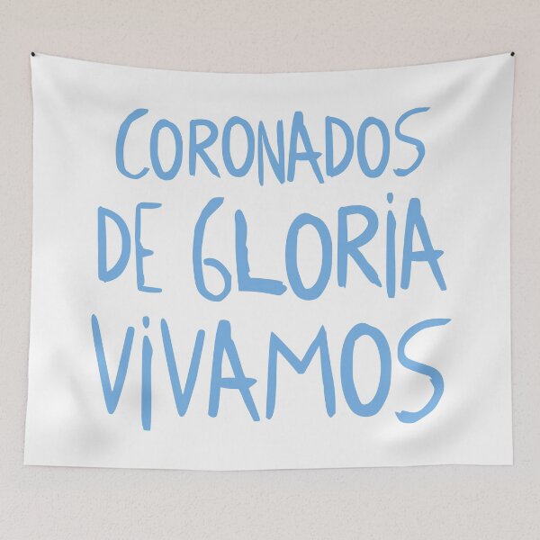 Item preview, Coronados De Gloria Vivamos - World Cup 2026 Typography Tribute (Blue) designed and sold by frikybomb.