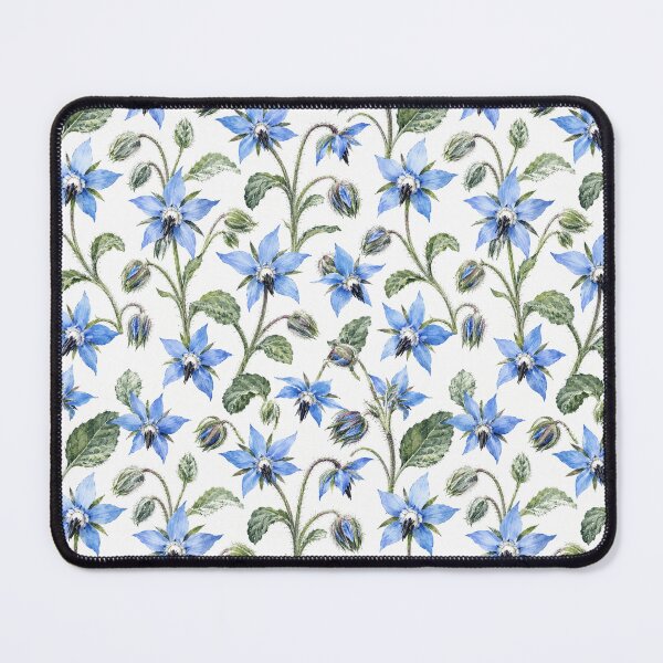 Item preview, Borage Star Blue Herb Watercolor Seamless Pattern designed and sold by Inkworksbyshery.