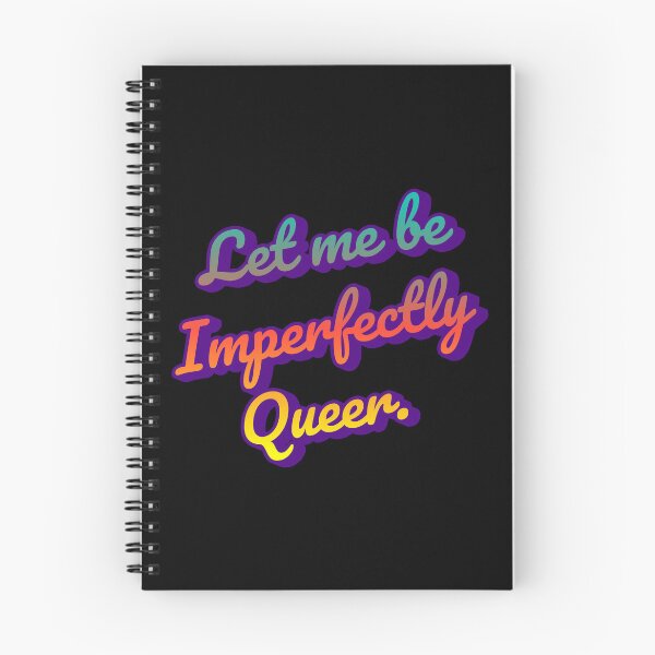 Item preview, Let Me Be Imperfectly Queer Sticker LGBTQ Pride Lettering Art Gift designed and sold by SapphosWeave.