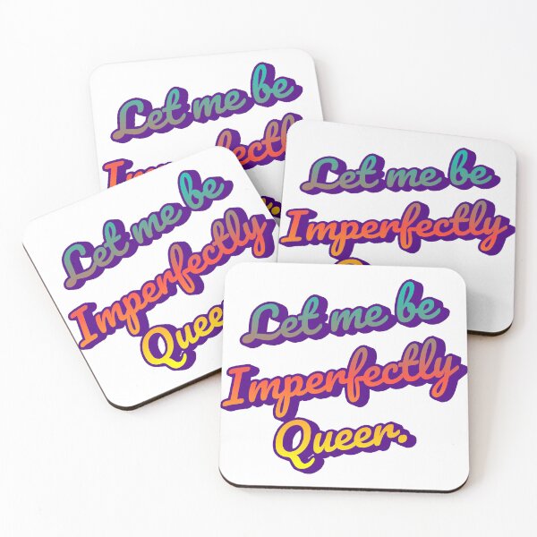 Item preview, Let Me Be Imperfectly Queer Sticker LGBTQ Pride Lettering Art Gift designed and sold by SapphosWeave.