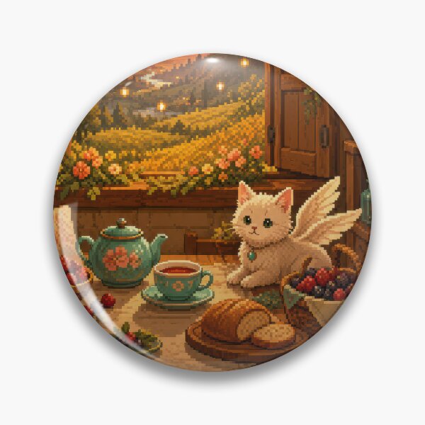 Item preview, Golden Hour Tea with a Winged Familiar  designed and sold by Sketchlegacy.