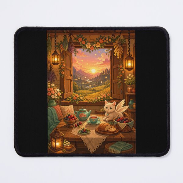 Item preview, Golden Hour Tea with a Winged Familiar  designed and sold by Sketchlegacy.
