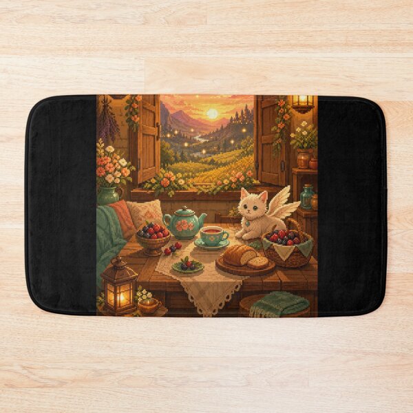 Item preview, Golden Hour Tea with a Winged Familiar  designed and sold by Sketchlegacy.