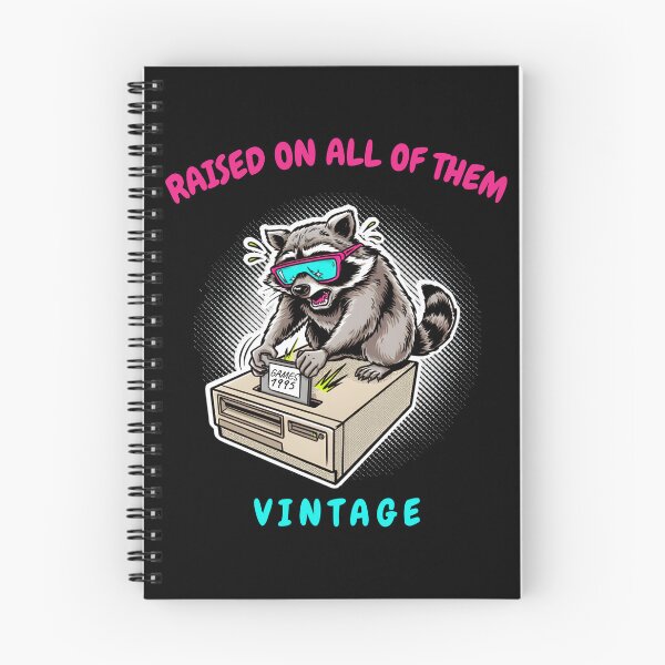 Item preview, Raised On All of Them Vintage Retro 90s Gaming Raccoon Floppy Disk designed and sold by LeSoniPapaPrint.