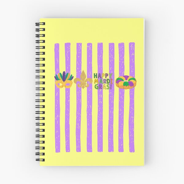 Item preview, Happy Mardi Gras Purple Stripes Icons Fat Tuesday New Orleans King Cake designed and sold by JaymeOctober.