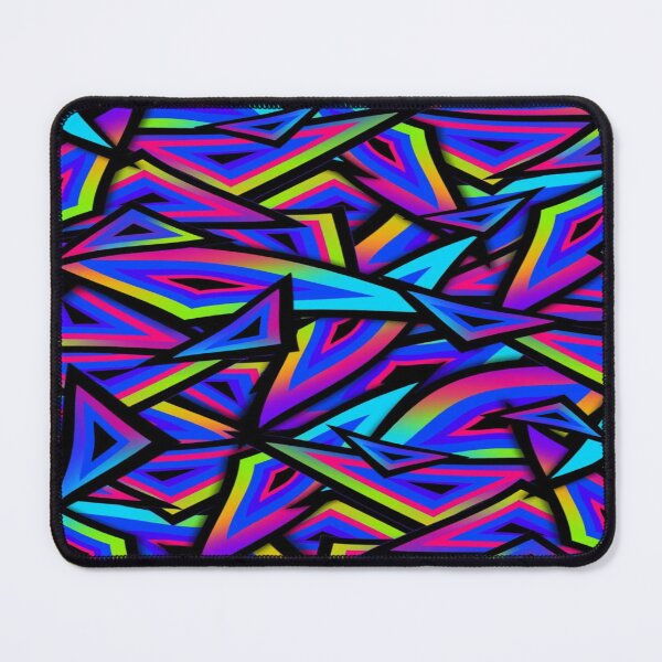 Item preview, Psychedelic Neon Triangles - Abstract Geometric Gradient Rainbow Pattern designed and sold by RAYBIL.