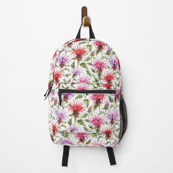 Item preview, Monarda Bee Balm Wild Watercolor Seamless Pattern designed and sold by Inkworksbyshery.