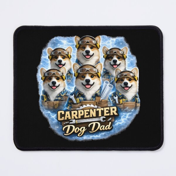 Item preview, Carpenter Dog Dad | Corgi Woodworker Funny Gift designed and sold by PixelForge11.