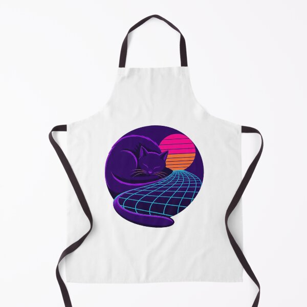 Item preview, Vaporwave Cat Neon Synthwave Retro Futuristic Artwork designed and sold by AMICO77.
