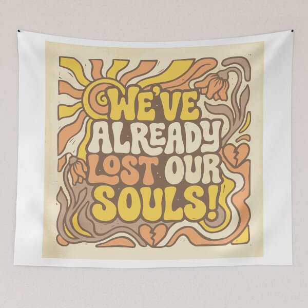 Item preview, We've Already Lost Our Souls — Retro Dark Philosophy Art Print designed and sold by monolithstudio.