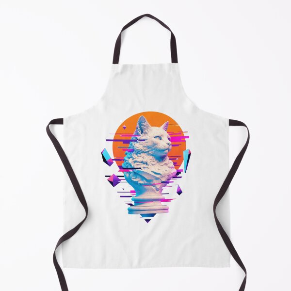 Item preview, Vaporwave Cat Neon Synthwave Retro Futuristic Artwork designed and sold by AMICO77.
