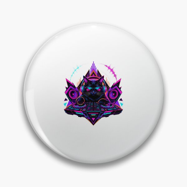 Item preview, Vaporwave Cat Neon Synthwave Retro Futuristic Artwork designed and sold by AMICO77.