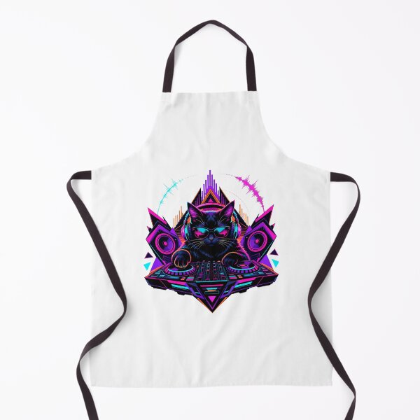 Item preview, Vaporwave Cat Neon Synthwave Retro Futuristic Artwork designed and sold by AMICO77.