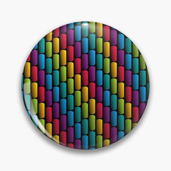 Item preview, Colorful Geometric Pattern - Rainbow Capsules on a Black Background designed and sold by RAYBIL.