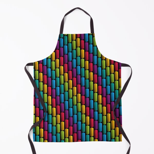 Item preview, Colorful Geometric Pattern - Rainbow Capsules on a Black Background designed and sold by RAYBIL.