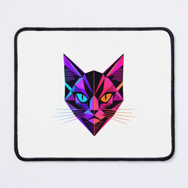 Item preview, Vaporwave Cat Neon Synthwave Retro Futuristic Artwork designed and sold by AMICO77.