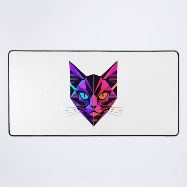 Item preview, Vaporwave Cat Neon Synthwave Retro Futuristic Artwork designed and sold by AMICO77.