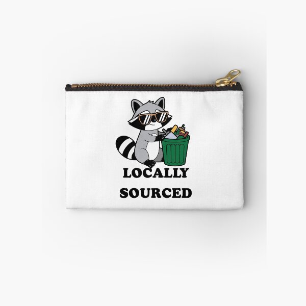 Item preview, Locally Sourced Raccoon Funny Sticker Trash Panda Gift Animal Humor Art designed and sold by SapphosWeave.