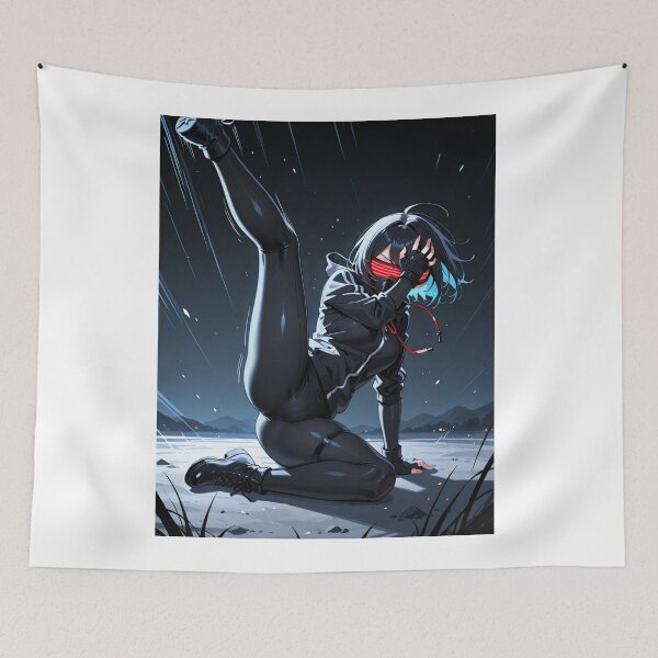 Item preview, Digital Art - Stylized Manga Character, Dark and Rainy Cyberpunk Atmosphere designed and sold by AnimeShin.