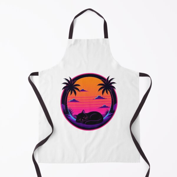 Item preview, Vaporwave Cat Neon Synthwave Retro Futuristic Artwork designed and sold by AMICO77.