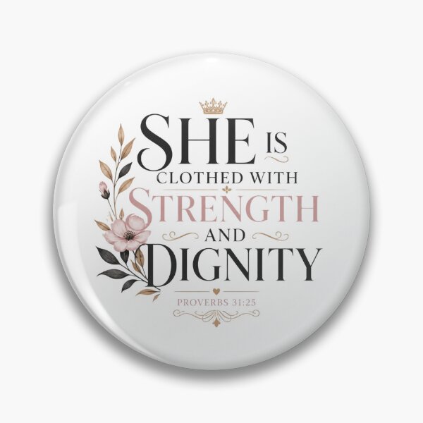 Item preview, She Is Clothed With Strength And Dignity | Proverbs 31 Christian Women's Shirt designed and sold by Illustrated Faith.