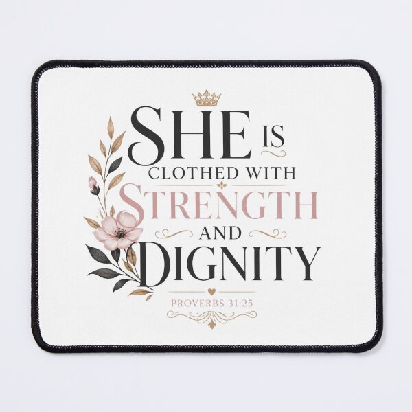 Item preview, She Is Clothed With Strength And Dignity | Proverbs 31 Christian Women's Shirt designed and sold by Illustrated Faith.