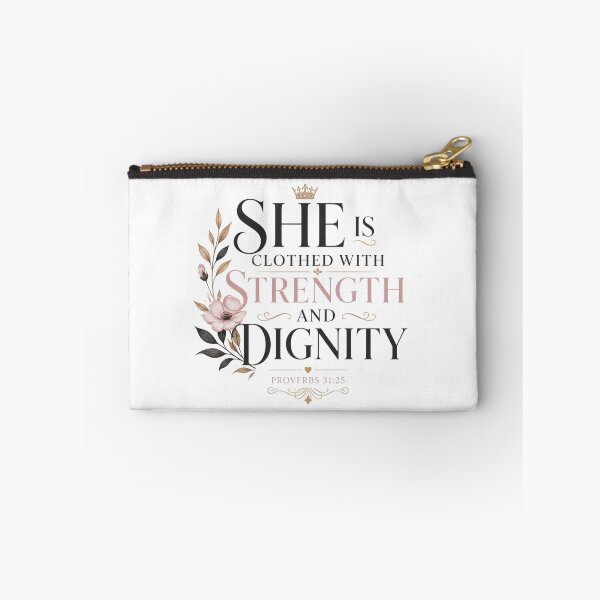 Item preview, She Is Clothed With Strength And Dignity | Proverbs 31 Christian Women's Shirt designed and sold by Illustrated Faith.
