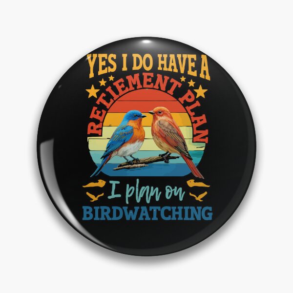 Item preview, My Retirement Plan Is Birds - Funny Bird Watching Retro Sunset Art designed and sold by BendyBeasts.