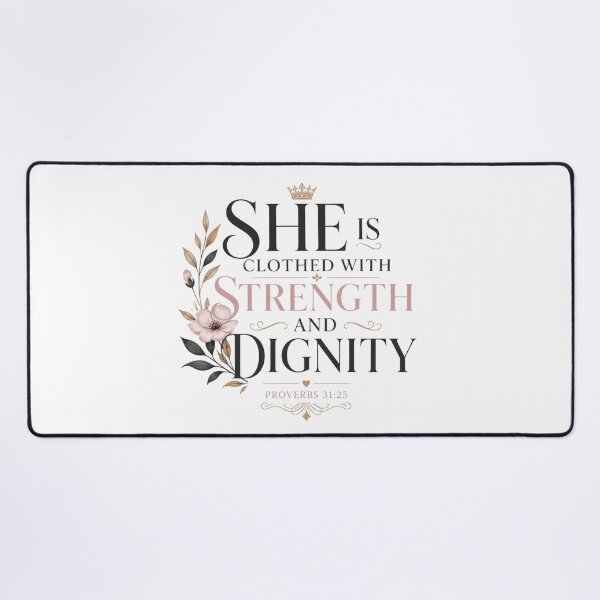 Item preview, She Is Clothed With Strength And Dignity | Proverbs 31 Christian Women's Shirt designed and sold by Illustrated Faith.