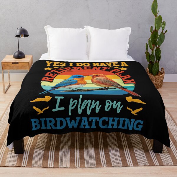Item preview, My Retirement Plan Is Birds - Funny Bird Watching Retro Sunset Art designed and sold by BendyBeasts.