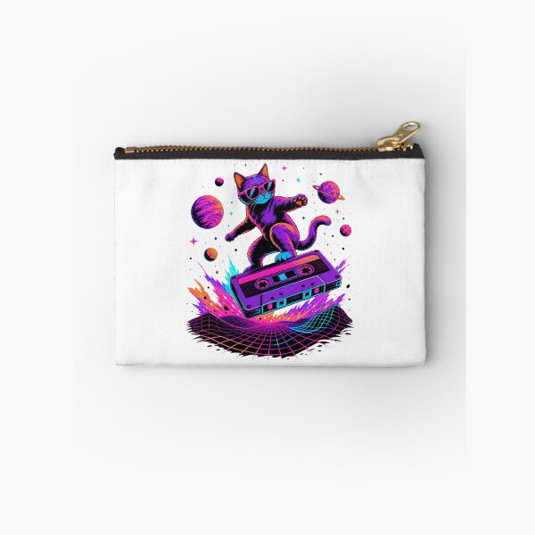 Item preview, Vaporwave Cat Neon Synthwave Retro Futuristic Artwork designed and sold by AMICO77.