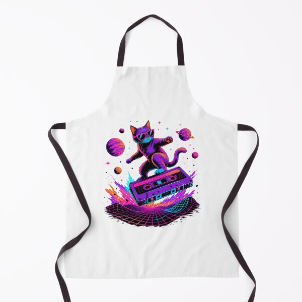 Item preview, Vaporwave Cat Neon Synthwave Retro Futuristic Artwork designed and sold by AMICO77.